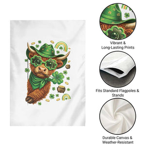 Funny Irish Highland Cow Garden Flag St Patricks Day Gift TS12 Print Your Wear