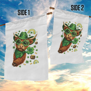 Funny Irish Highland Cow Garden Flag St Patricks Day Gift TS12 Print Your Wear