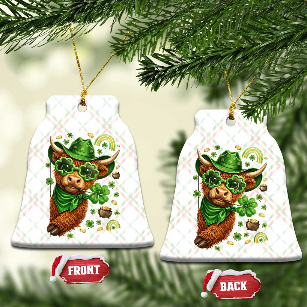 Funny Irish Highland Cow Ceramic Ornament St Patricks Day Gift TS12 Print Your Wear