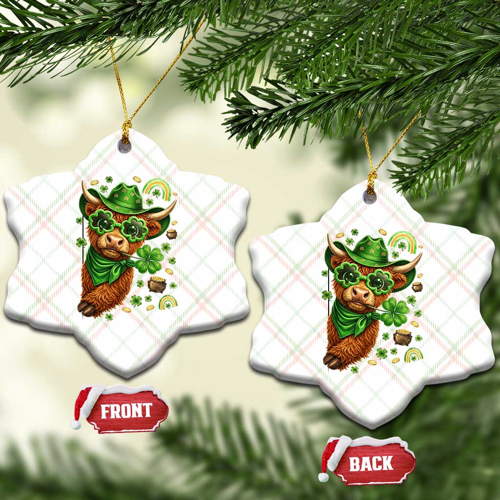 Funny Irish Highland Cow Ceramic Ornament St Patricks Day Gift TS12 Print Your Wear