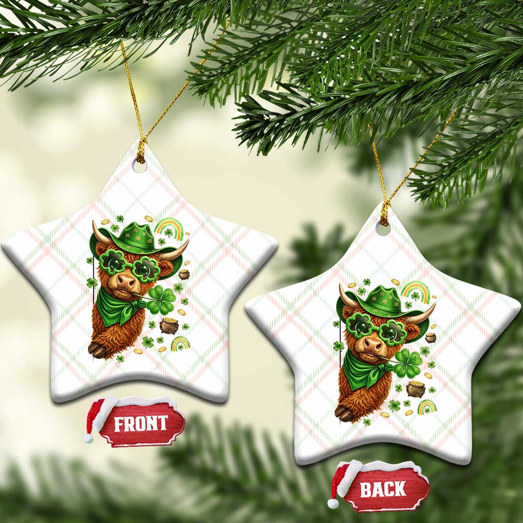 Funny Irish Highland Cow Ceramic Ornament St Patricks Day Gift TS12 Print Your Wear