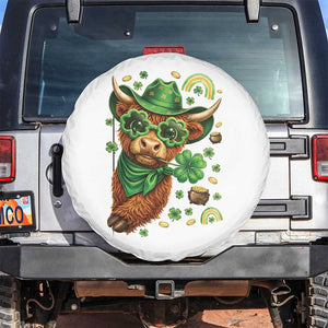 Funny Irish Highland Cow Spare Tire Cover St Patricks Day Gift TS12 No hole White Print Your Wear