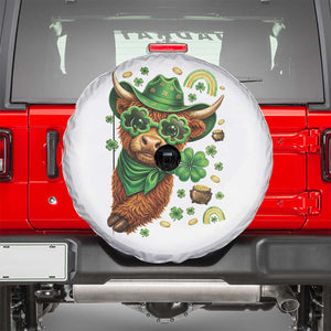 Funny Irish Highland Cow Spare Tire Cover St Patricks Day Gift TS12 White Print Your Wear