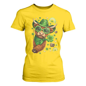 Funny Irish Highland Cow T Shirt For Women St Patricks Day Gift TS12 Daisy Print Your Wear