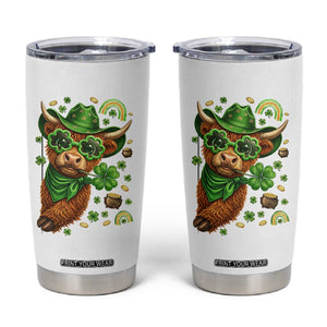 Funny Irish Highland Cow Tumbler Cup St Patricks Day Gift TS12 White Print Your Wear