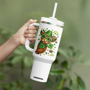 Funny Irish Highland Cow Tumbler With Handle St Patricks Day Gift TS12 Print Your Wear