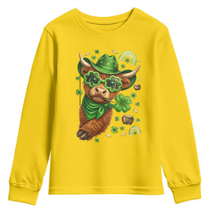 Funny Irish Highland Cow Youth Sweatshirt St Patricks Day Gift TS12 Daisy Print Your Wear