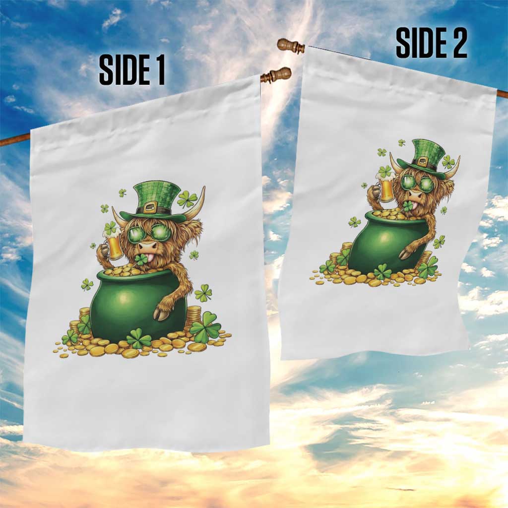 Funny Highland Cow St Patricks Day Garden Flag Farm Lover Gift TS12 Print Your Wear