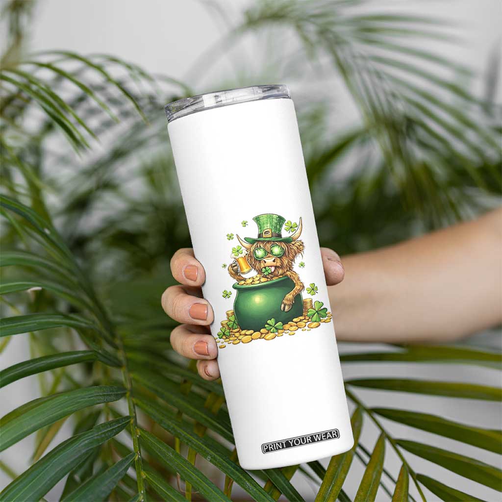 Funny Highland Cow St Patricks Day Skinny Tumbler Farm Lover Gift TS12 Print Your Wear