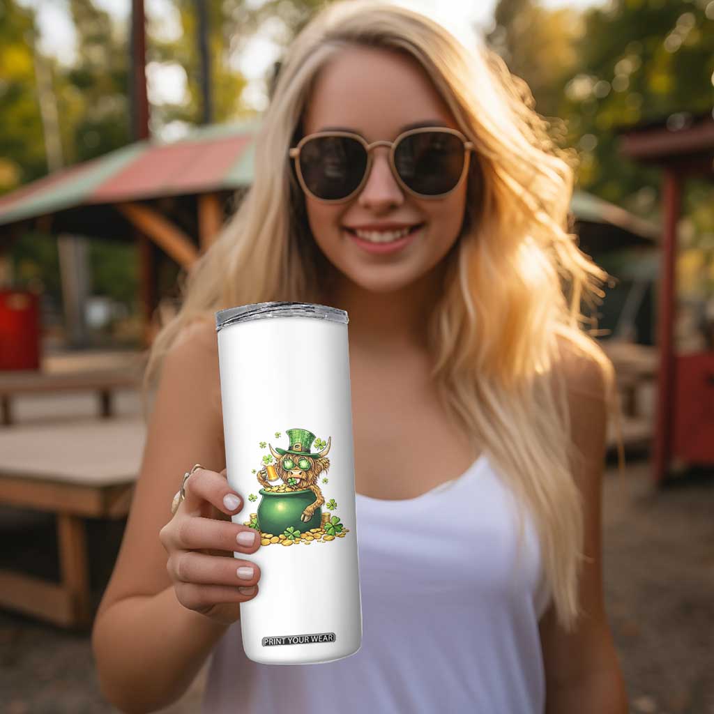 Funny Highland Cow St Patricks Day Skinny Tumbler Farm Lover Gift TS12 Print Your Wear