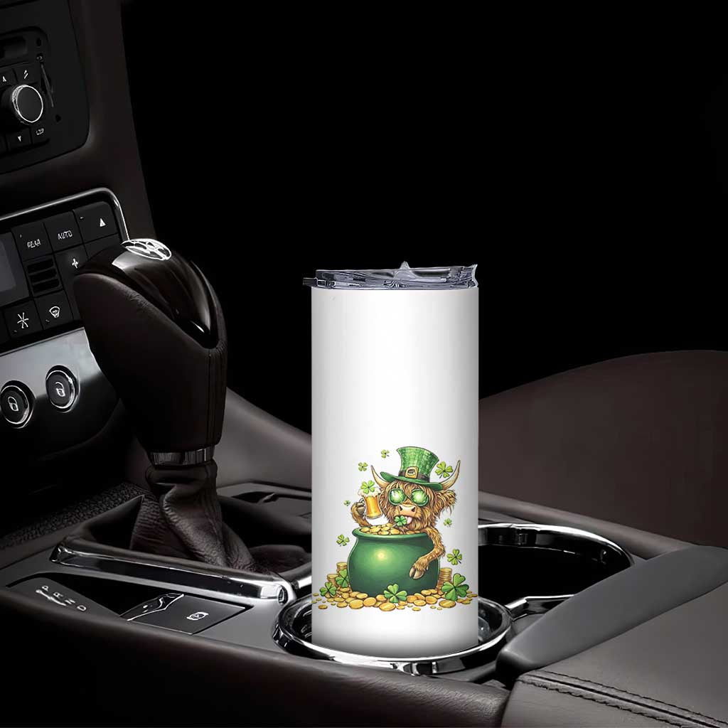 Funny Highland Cow St Patricks Day Skinny Tumbler Farm Lover Gift TS12 Print Your Wear