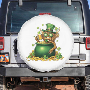 Funny Highland Cow St Patricks Day Spare Tire Cover Farm Lover Gift TS12 No hole White Print Your Wear
