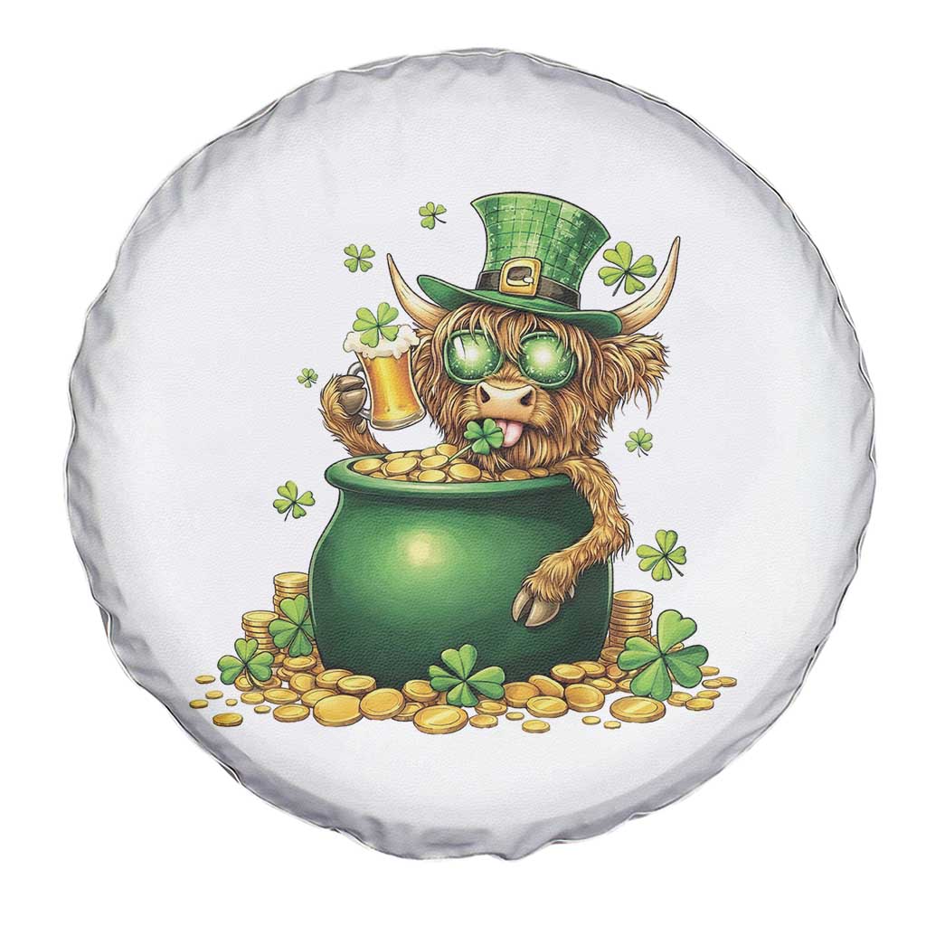 Funny Highland Cow St Patricks Day Spare Tire Cover Farm Lover Gift TS12 Print Your Wear