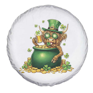 Funny Highland Cow St Patricks Day Spare Tire Cover Farm Lover Gift TS12 Print Your Wear