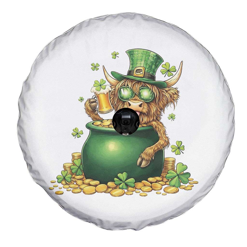 Funny Highland Cow St Patricks Day Spare Tire Cover Farm Lover Gift TS12 Print Your Wear