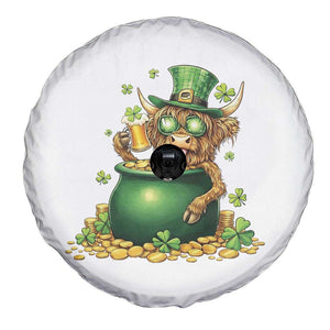 Funny Highland Cow St Patricks Day Spare Tire Cover Farm Lover Gift TS12 Print Your Wear