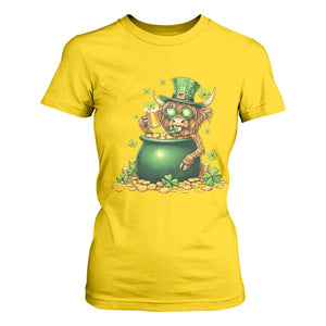 Funny Highland Cow St Patricks Day T Shirt For Women Farm Lover Gift TS12 Daisy Print Your Wear