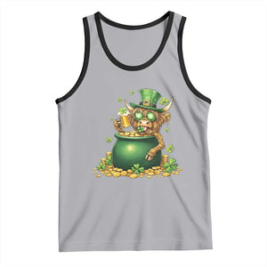 Funny Highland Cow St Patricks Day Tank Top Farm Lover Gift TS12 Athletic Heather Black Print Your Wear