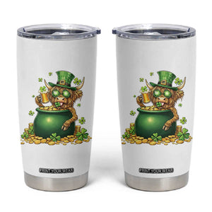 Funny Highland Cow St Patricks Day Tumbler Cup Farm Lover Gift TS12 White Print Your Wear