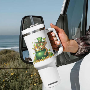 Funny Highland Cow St Patricks Day Tumbler With Handle Farm Lover Gift TS12 Print Your Wear