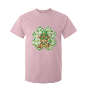 Funny Irish Highland Cow Shamrock Holiday Gift T Shirt For Kid TS12 Light Pink Print Your Wear