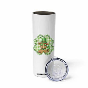 Funny Irish Highland Cow Shamrock Holiday Gift Skinny Tumbler TS12 Print Your Wear
