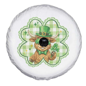 Funny Irish Highland Cow Shamrock Holiday Gift Spare Tire Cover TS12 Print Your Wear