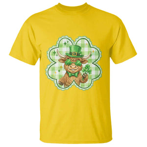 Funny Irish Highland Cow Shamrock Holiday Gift T Shirt TS12 Daisy Print Your Wear