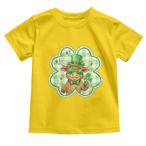 Funny Irish Highland Cow Shamrock Holiday Gift Toddler T Shirt TS12 Daisy Print Your Wear