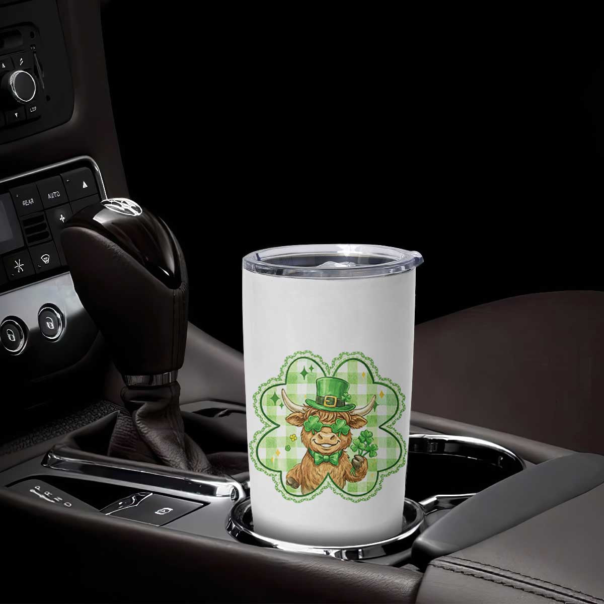 Funny Irish Highland Cow Shamrock Holiday Gift Tumbler Cup TS12 Print Your Wear
