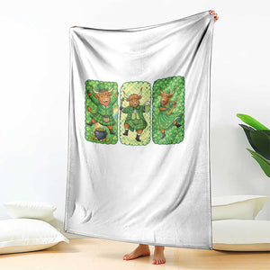 Vintage Highland Cow St Patricks Day Throw Blanket Farm Lover Gift TS12 Print Your Wear