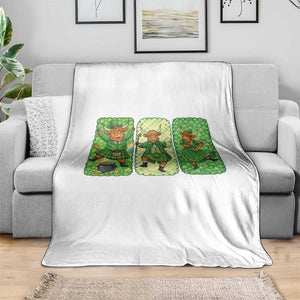Vintage Highland Cow St Patricks Day Throw Blanket Farm Lover Gift TS12 Print Your Wear