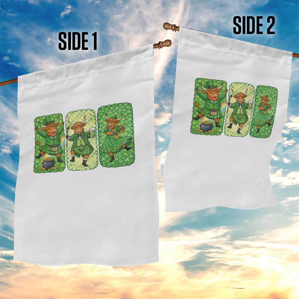 Vintage Highland Cow St Patricks Day Garden Flag Farm Lover Gift TS12 Print Your Wear
