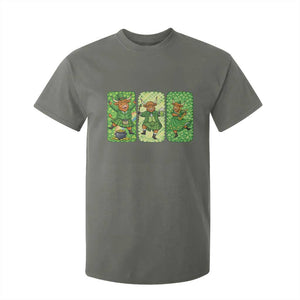 Vintage Highland Cow St Patricks Day T Shirt For Kid Farm Lover Gift TS12 Military Green Print Your Wear