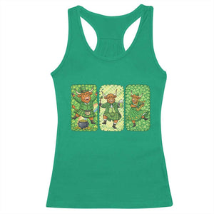 Vintage Highland Cow St Patricks Day Racerback Tank Top Farm Lover Gift TS12 Irish Green Print Your Wear