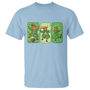 Vintage Highland Cow St Patricks Day T Shirt Farm Lover Gift TS12 Light Blue Print Your Wear