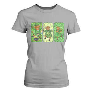 Vintage Highland Cow St Patricks Day T Shirt For Women Farm Lover Gift TS12 Sport Gray Print Your Wear