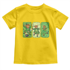Vintage Highland Cow St Patricks Day Toddler T Shirt Farm Lover Gift TS12 Daisy Print Your Wear