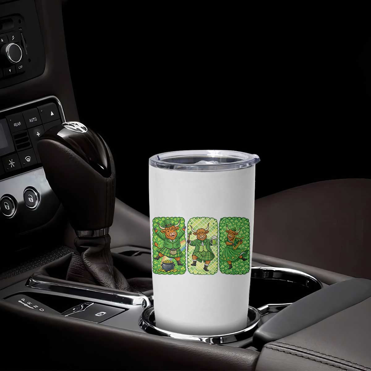 Vintage Highland Cow St Patricks Day Tumbler Cup Farm Lover Gift TS12 Print Your Wear