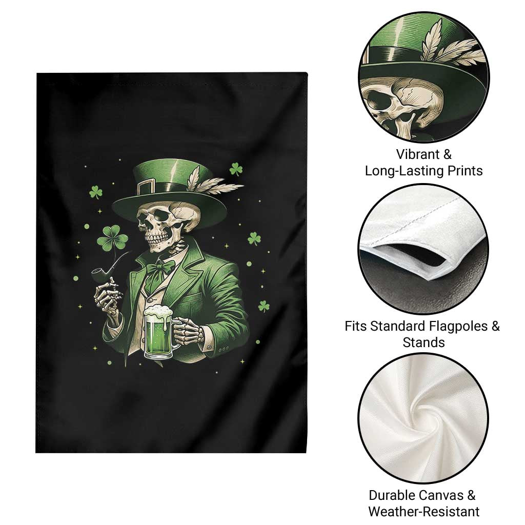 Skeleton St Patricks Day Drinking Garden Flag Irish Party Gift TS12 Print Your Wear