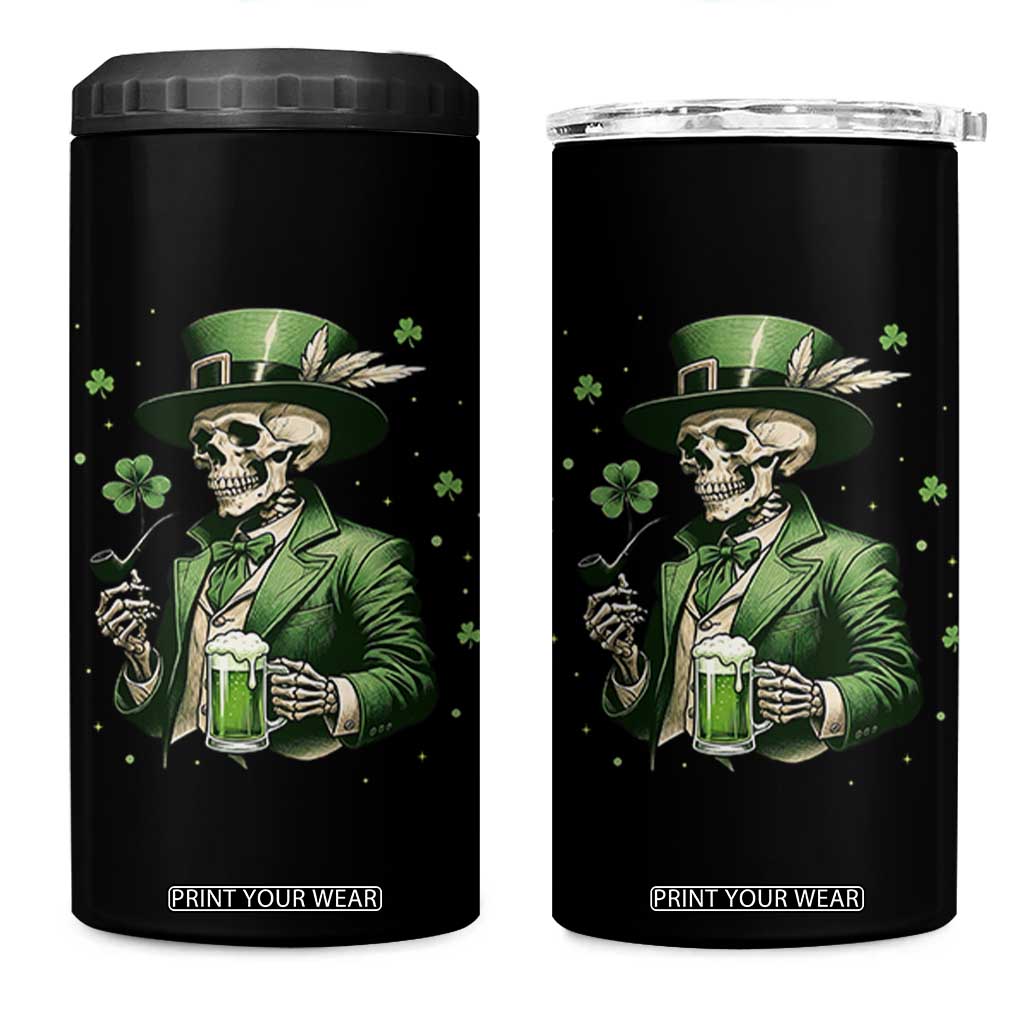 Skeleton St Patricks Day Drinking 4 in 1 Can Cooler Tumbler Irish Party Gift TS12 One Size: 16 oz Black Print Your Wear