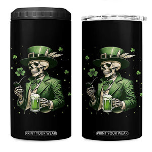 Skeleton St Patricks Day Drinking 4 in 1 Can Cooler Tumbler Irish Party Gift TS12 One Size: 16 oz Black Print Your Wear