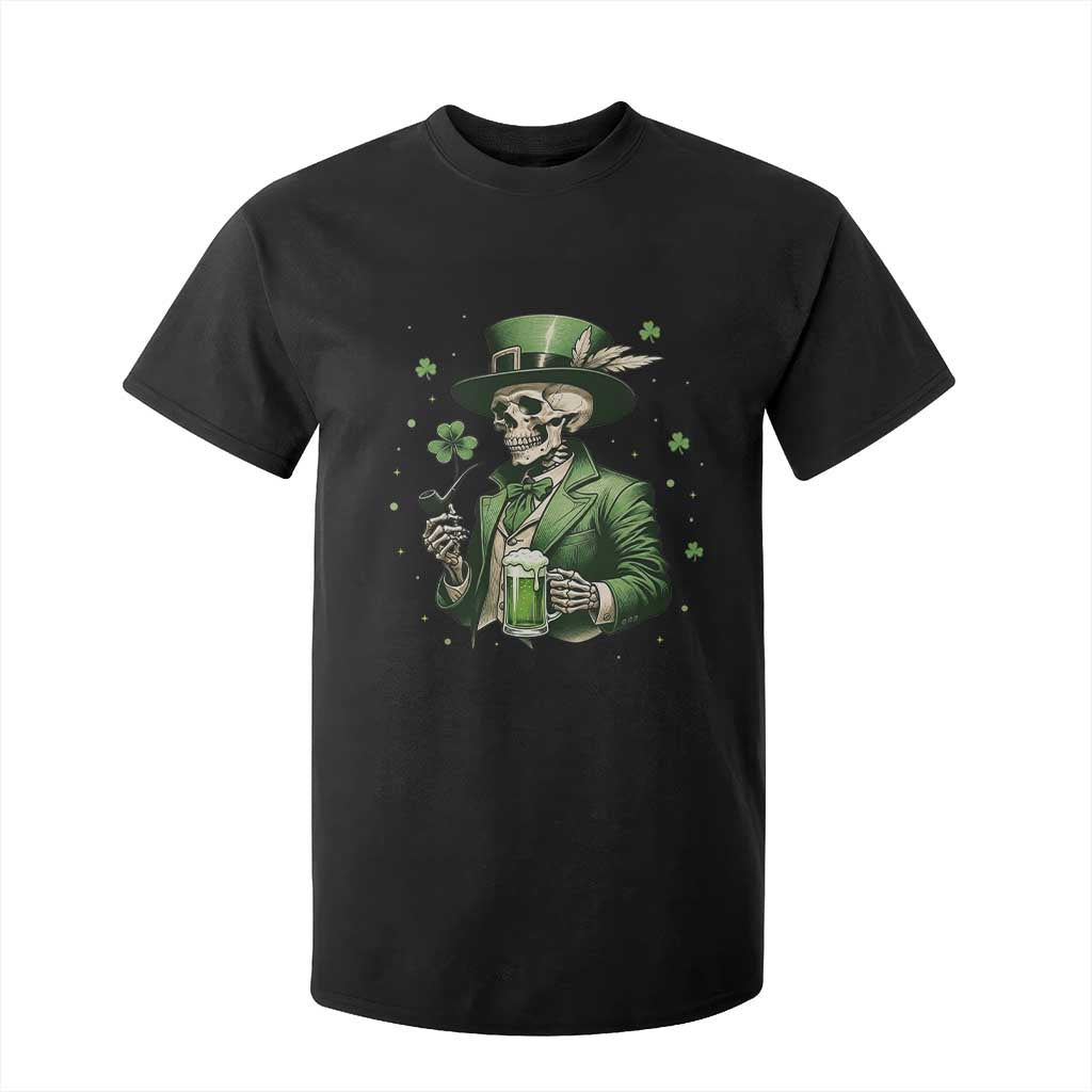 Skeleton St Patricks Day Drinking T Shirt For Kid Irish Party Gift TS12 Black Print Your Wear