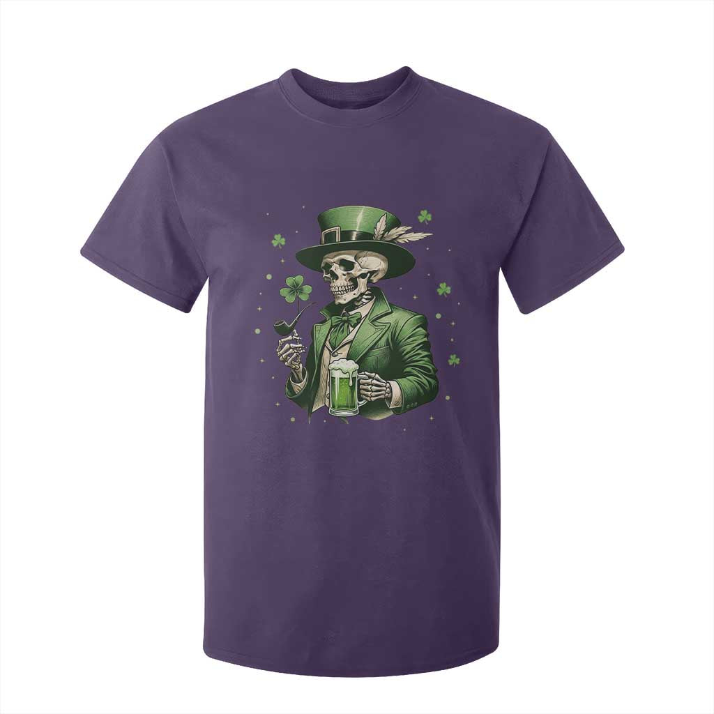 Skeleton St Patricks Day Drinking T Shirt For Kid Irish Party Gift TS12 Purple Print Your Wear
