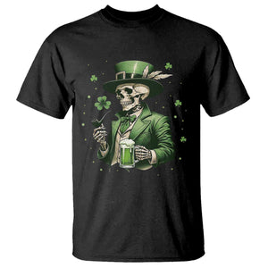 Skeleton St Patricks Day Drinking T Shirt Irish Party Gift TS12 Black Print Your Wear