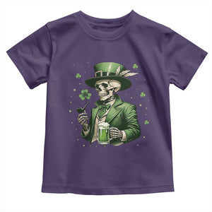 Skeleton St Patricks Day Drinking Toddler T Shirt Irish Party Gift TS12 Purple Print Your Wear