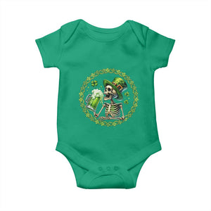 Lucky Irish Skeleton St Patricks Day Baby Onesie Beer Lover TS12 Irish Green Print Your Wear