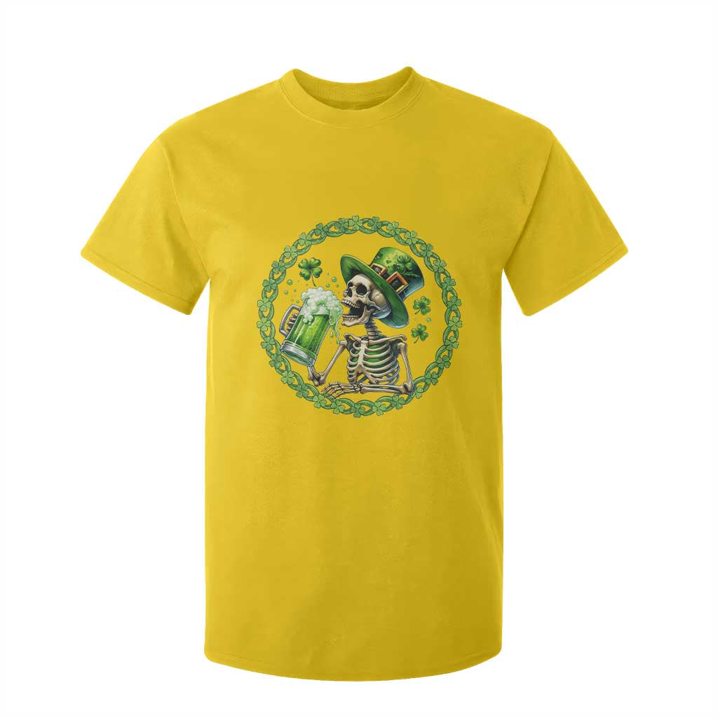 Lucky Irish Skeleton St Patricks Day T Shirt For Kid Beer Lover TS12 Daisy Print Your Wear