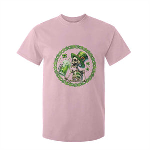Lucky Irish Skeleton St Patricks Day T Shirt For Kid Beer Lover TS12 Light Pink Print Your Wear