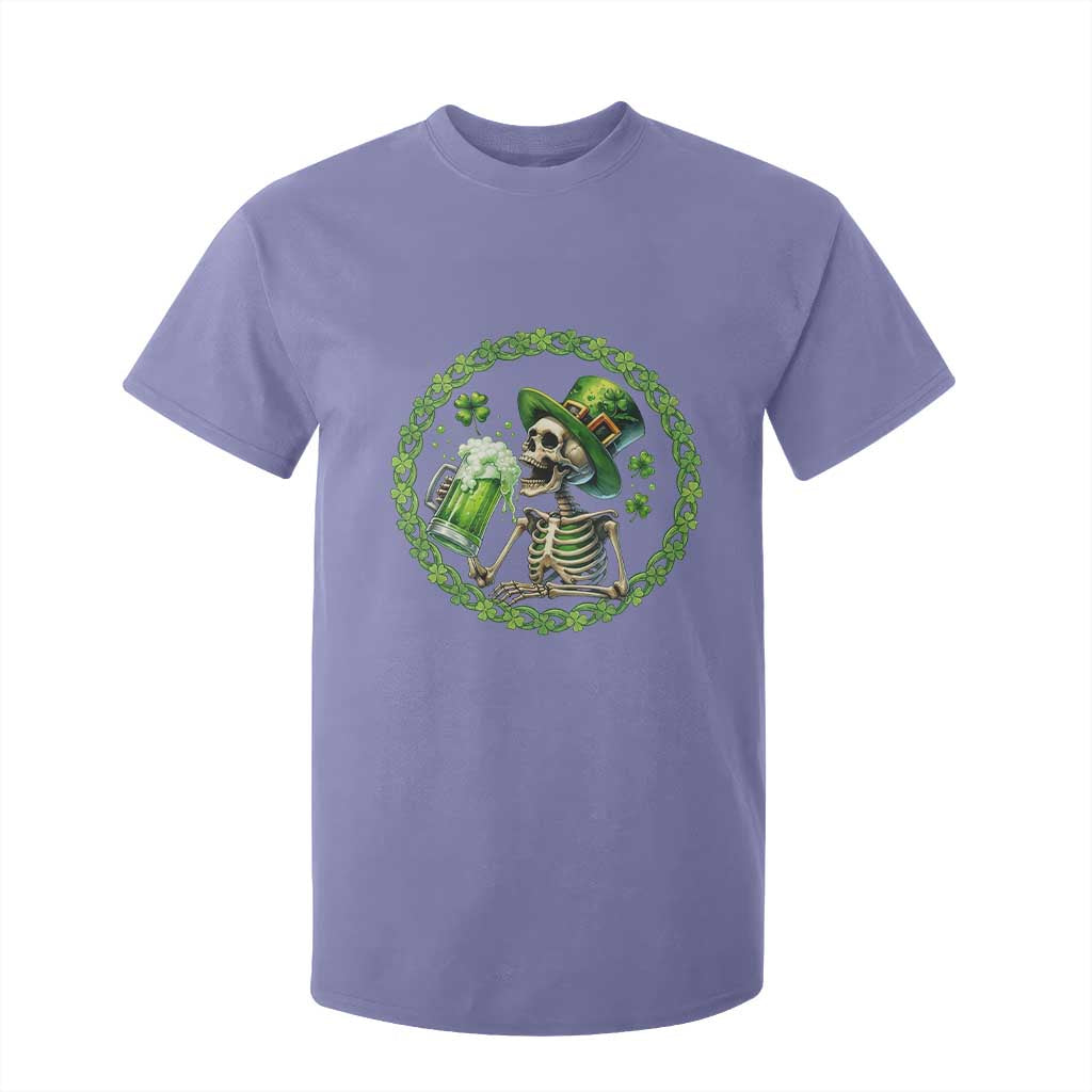 Lucky Irish Skeleton St Patricks Day T Shirt For Kid Beer Lover TS12 Violet Print Your Wear